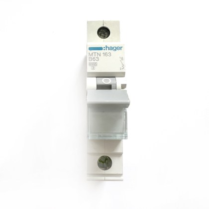 Hager MTN163 B63 63A 63 Amp MCB Circuit Breaker Type B